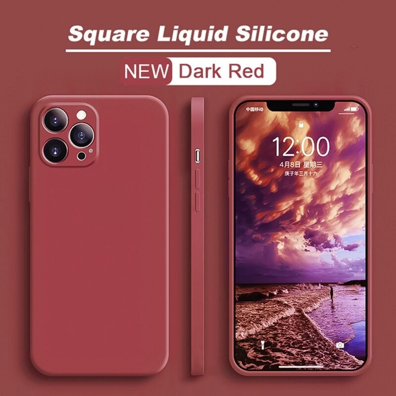 เคสโทรศัพท์มือถือ ซิลิโคนนิ่ม ทรงสี่เหลี่ยม กันกระแทก สีแคนดี้ หรูหรา สําหรับ iPhone 15 14 13 12 Pro Max 15 Plus