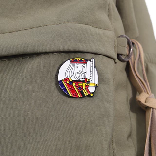 เล่นการ์ด King และ Queen การ์ตูน Avatar เข็มกลัดเคลือบเกมป้ายโลหะ Lapel Pin เครื่องประดับอุปกรณ์เสริมของขวัญ