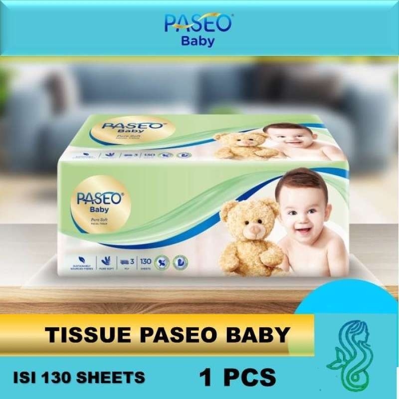 Paseo BABY PURE SOFT 130 SHEETS - ทิชชู่ เพียว เฟเชียล ซอฟท์แพ็ก