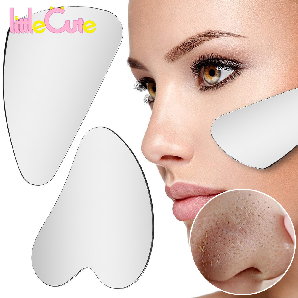 ที่ขูดสิวเสี้ยน - สําหรับสิว Comedone Blackhead Whitehead - บางพิเศษสแตนเลสเครื่องมือขูดใบหน้า - พลั่วทําความสะอาดใบหน้า - เครื่องมือสกัดโลหะ
