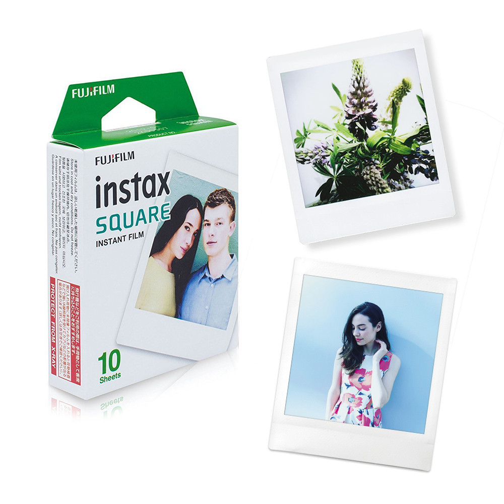 สําหรับ Instax SQUARE SQ6 SQ10 SQ20 Fujifilm Instax SQUARE ฟิล์ม 10 แผ่นขอบสีขาว Photo
