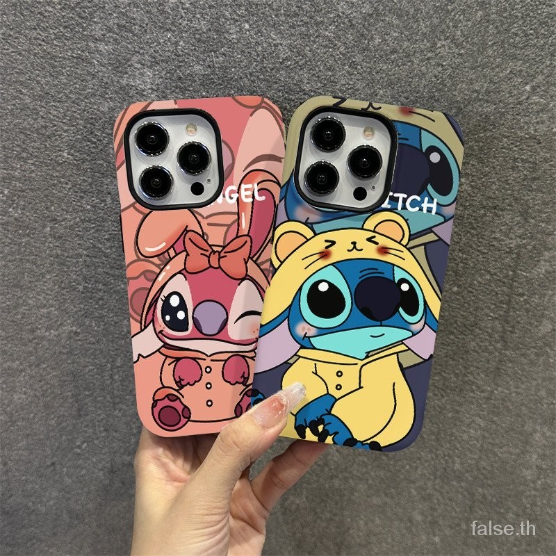 เคสโทรศัพท์มือถือนิ่ม สองชั้น กันกระแทก ลายสติตช์ สําหรับ Iphone 15 14 12pro 13 15promax 7 8plus XR 