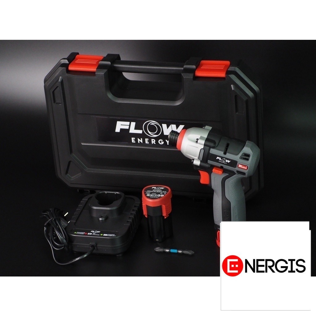 สว่านไร้สาย Brushless FLOW รุ่น FD-4 ขนาด 12 V / FLOW ENERGY FD-4 / เหมาะสำหรับงานขันสกรู เล็กแต่แรง