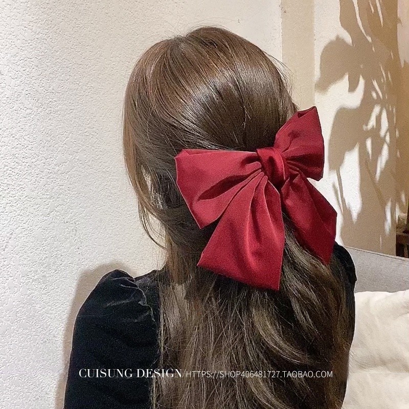 กิ๊บติดผม ประดับโบว์น่ารัก แฟชั่นฤดูใบไม้ผลิ สไตล์เกาหลี สําหรับผู้หญิง