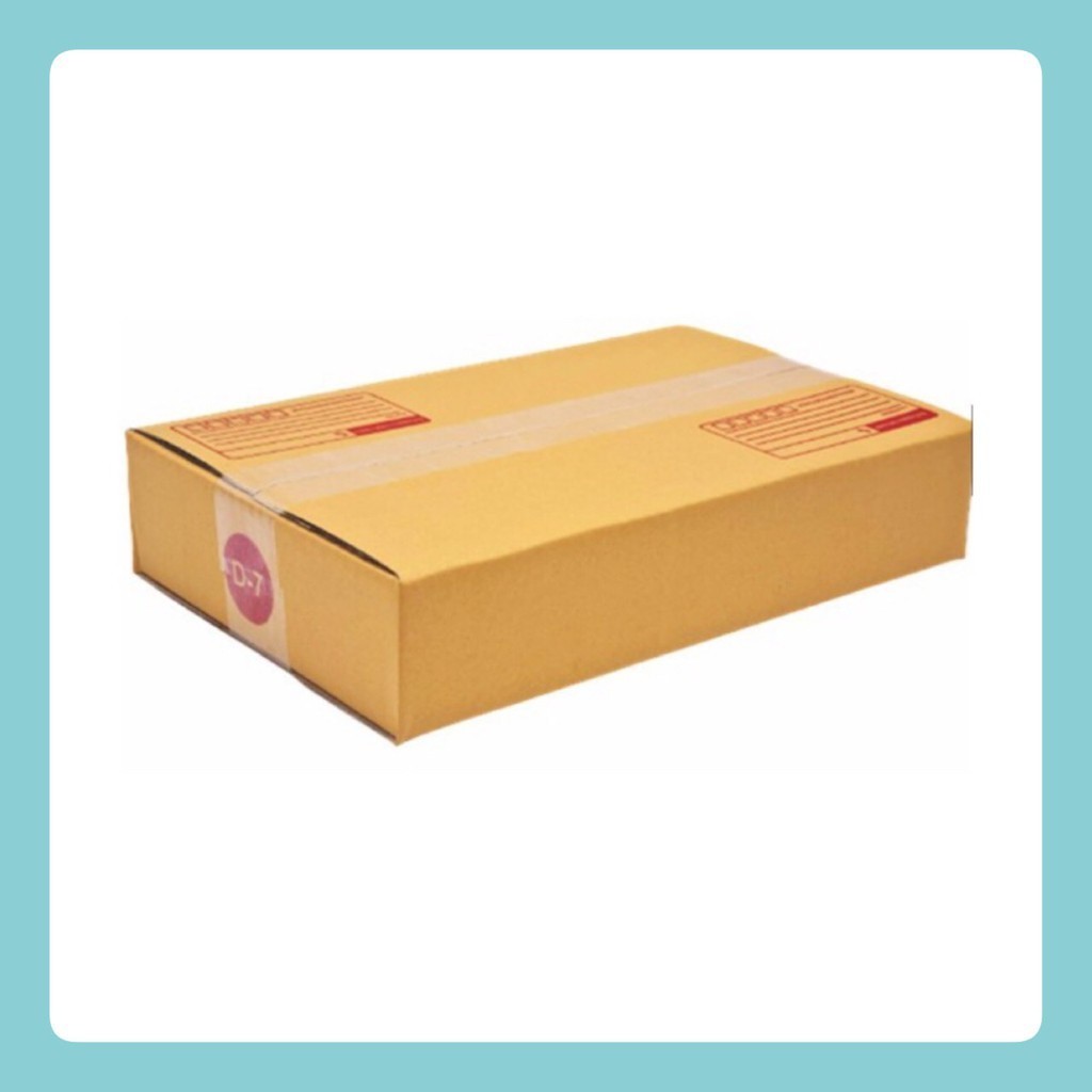 กล่องไปรษณีย์ เบอร์ D-7 กล่องพัสดุฝาชน แพ็ค 20 ใบ หนา 3 ชั้น แบบพิมพ์ ราคาส่ง พร้อมส่ง Qbox7 ประหยัดต้นทุน