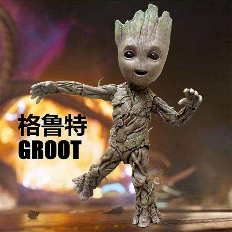 โมเดลตุ๊กตาฟิกเกอร์ Galaxy Guard 2groot Groot 1: 1 ข้อต่อขยับได้
