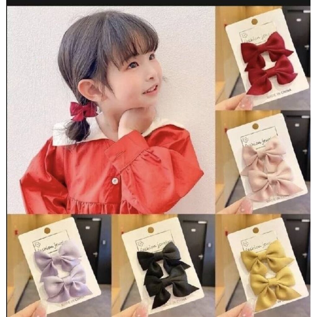 💗 มาหยากิ๊ฟช้อป 💗 กิ๊บกระต่าย กิ๊บโบว์น่ารัก สีสดใส สำหรับเด็กผู้หญิง (2ชิ้น/แพ็ค)