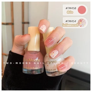 🌈ส่งจากไทย Two-moons ของแท้ เซ็ตสีทาเล็บ น้ำยาทาเล็บ ยาทาเล็บกึ่งเจล แพคคู่ ขนาด10ml*2 ไม่อบ ไม่ต้องอบ