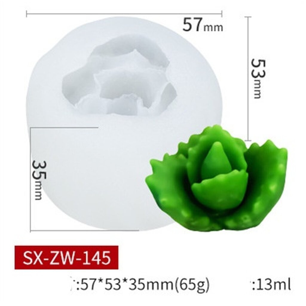 โมล(Mold) แม่พิมพ์ซิลิโคน ทำวุ้น ขนม สบู่ งานDiy รูปSucculent (SX-ZW-145)