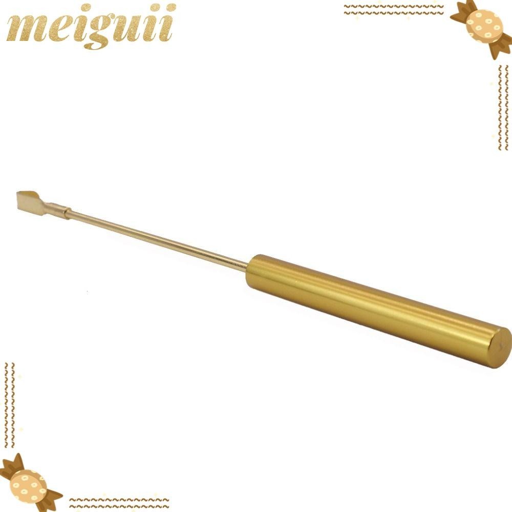 Meiguii นาฬิกาลูกตุ้มโลหะทองเหลือง ทรงกระบอก ทนทาน สีทอง 17×1×1 ซม. สไตล์โมเดิร์น