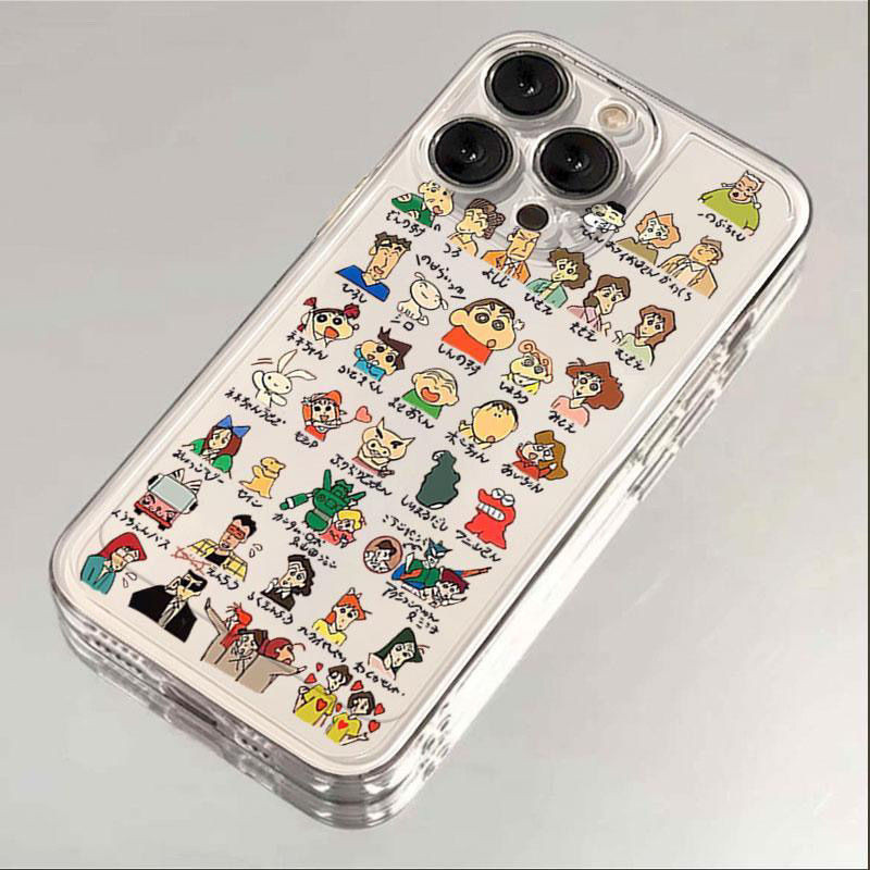 เคสโทรศัพท์มือถือ TPU กันกระแทก ลายการ์ตูนชินจัง หรูหรา สําหรับ IPhone15 14 13 12 Mini 11 Pro Xs Max X XR 7 6s Plus