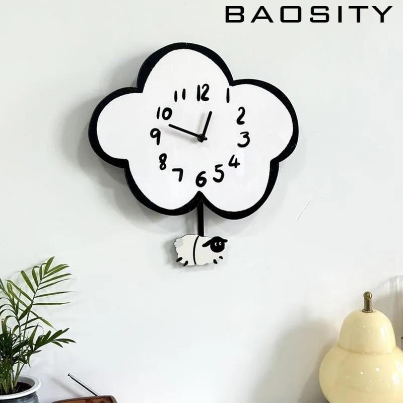 [Baosity] นาฬิกาแขวนผนัง ลายการ์ตูน พร้อมลูกตุ้ม สําหรับห้องนั่งเล่น ในร่ม ห้องเด็ก