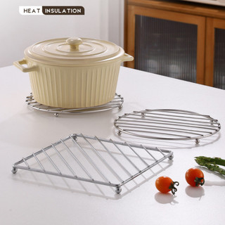 Alas tatakan rak panci mangkok piring panas stainless anti karat peniris buah sayur daging