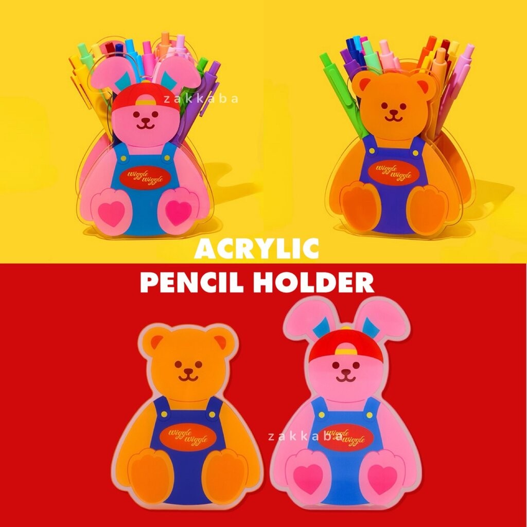 Wiggle Acrylic Pencil Holder / กล่องใส่ปากกา ดินสอ แปรงแต่งหน้า กล่องเอนกประสงค์