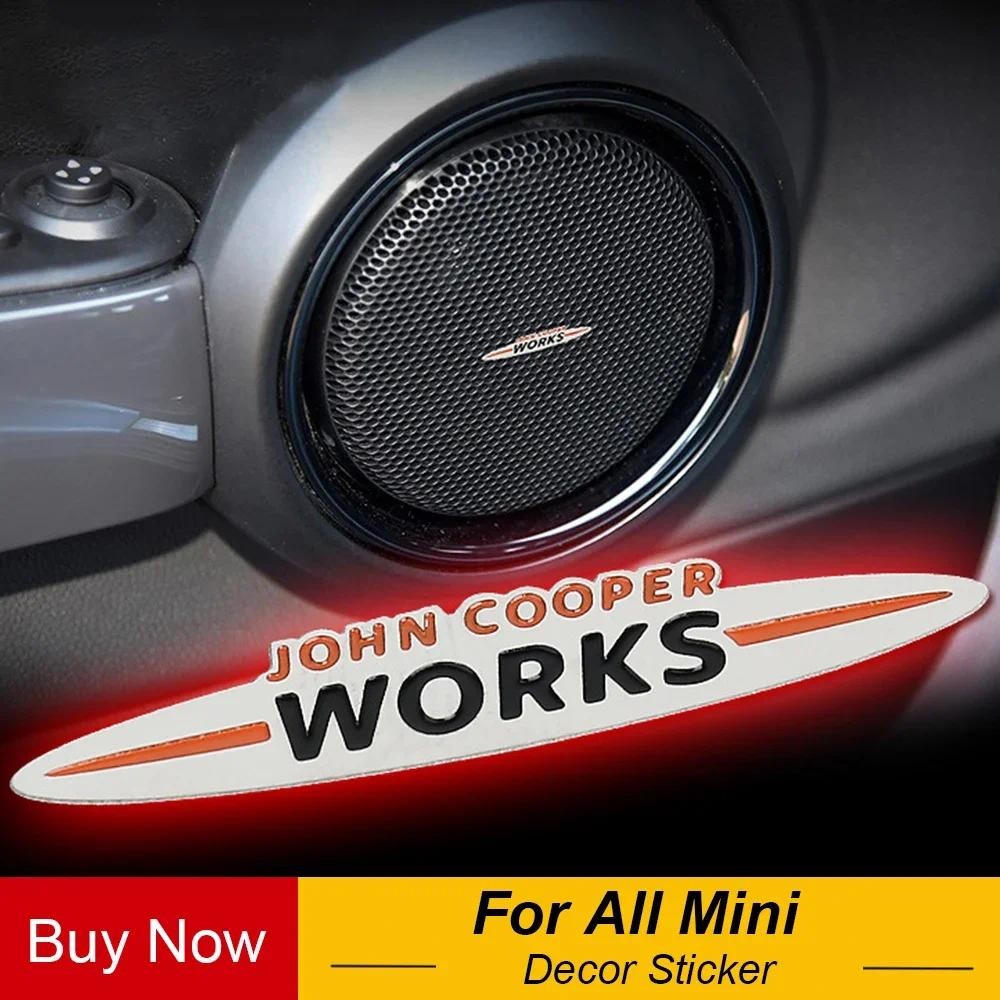โลหะ JCW John WORKS สติกเกอร์สัญลักษณ์ตกแต่งสําหรับ Mini Cooper One Countryman R50 R55 R56 R52 F55 F56 R60 F60 รถอุปกรณ์เสริม
