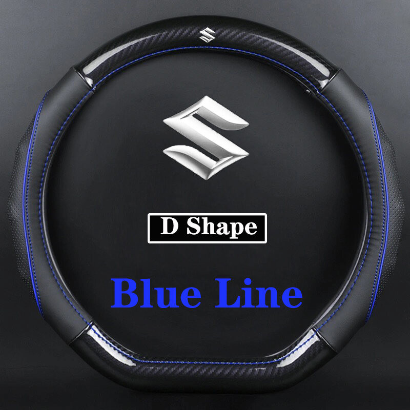 สําหรับ Suzuki Carbon Fibre หนังพวงมาลัยรถสําหรับ Swift Vitara Jimny Ertiga SX4 Alto Ciaz Dzire APV S-Cross XL7 Ignis Alivio Kizashi อุปกรณ์เสริม