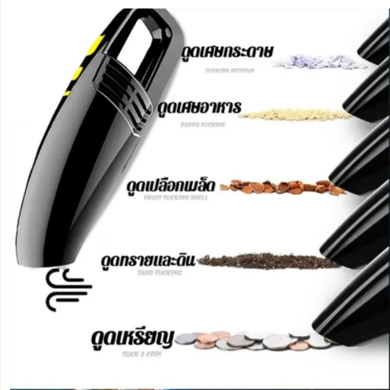 ดูดดี เครื่องดูดฝุ่นในรถ（99800PA ของแถม*5 เสียงรบกวนต่ำ พกพาสะดวก ไร้สาย ใช้ได้กับทั้งรถและบ้าน）