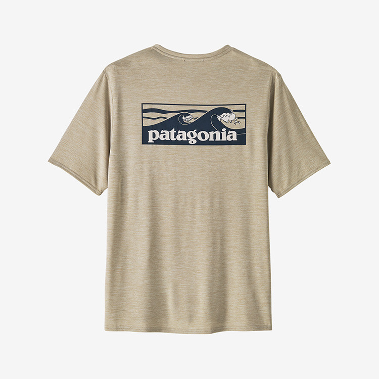 เสื้อยืดกราฟิกสำหรับผู้ชาย Patagonia Capilene ทำจากฝ้ายบริสุทธิ์ มีความระบายอากาศได้ดี รหัส 45355