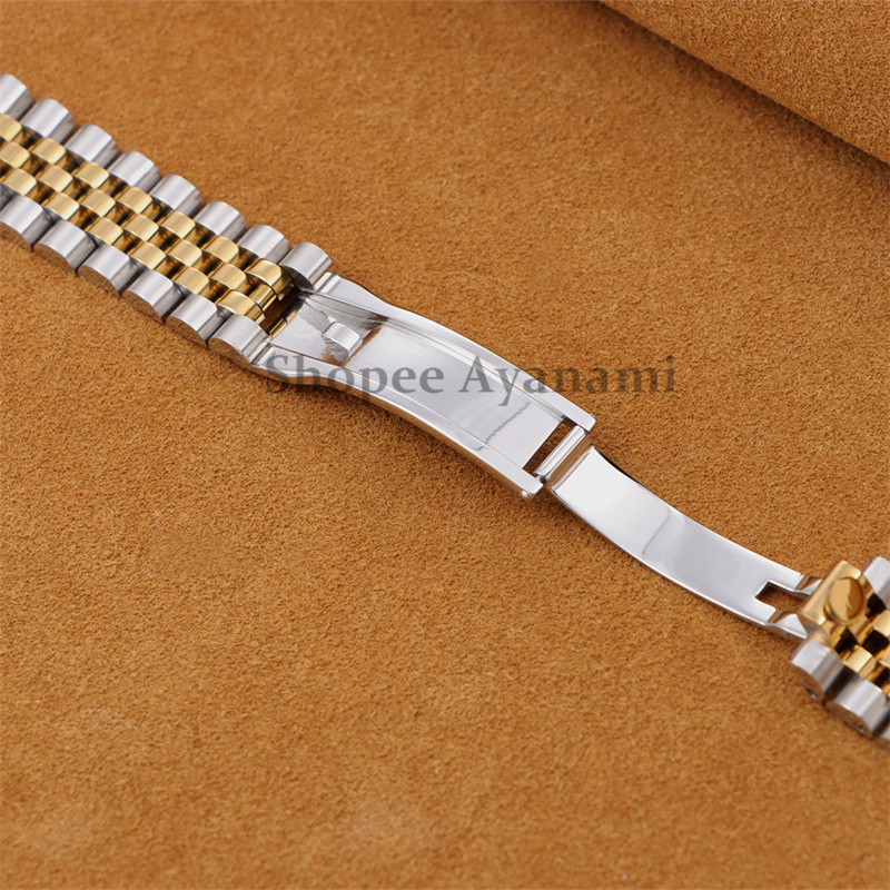สายรัดนาฬิกาสแตนเลสที่แข็งหรูสำหรับ Rolex แทน Wawtch Band Jubilee โค้งข้อมือโลหะปลาย 13mm 17mm 20mm 21mm - รูปที่ 4