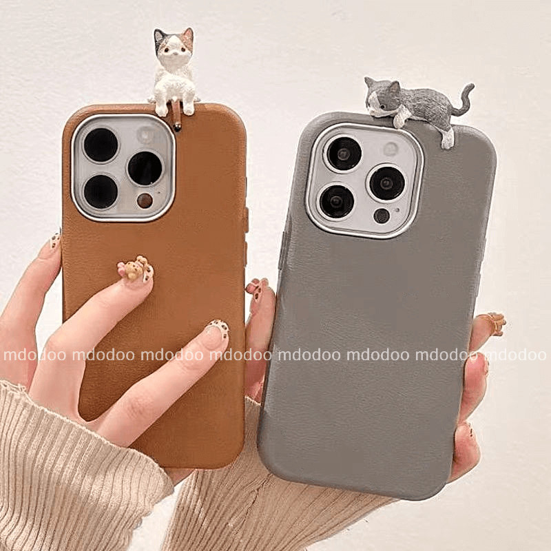เคส For Huawei Honor X9D X7D X5C Plus Play 10A 10 X9C X9B X9A 5G 400 Smart 200 Lite X50i 90 X9 X30 X40 GT Magic 4 X8B X8A 4G X8 X6 X6S X7C X7B X7A X7 X6B X6A X5 X5B Cute Lying Flat Cat New Style All-Inclusive Shock-resistant Leather Phone Case PW 02 - รูปที่ 2