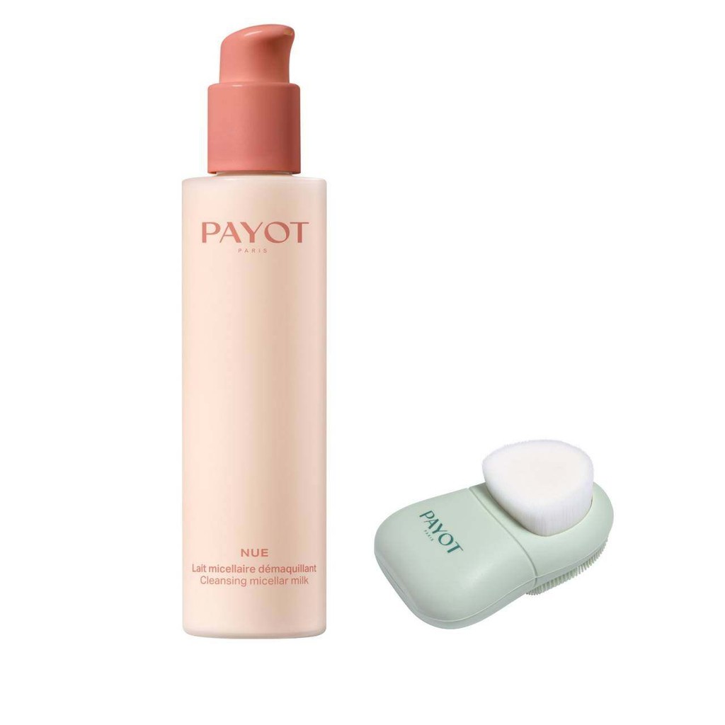 PAYOT cleansing set : NUE CLEANSING MICELLAR MILK+ Pate Grise Cleansing Brush