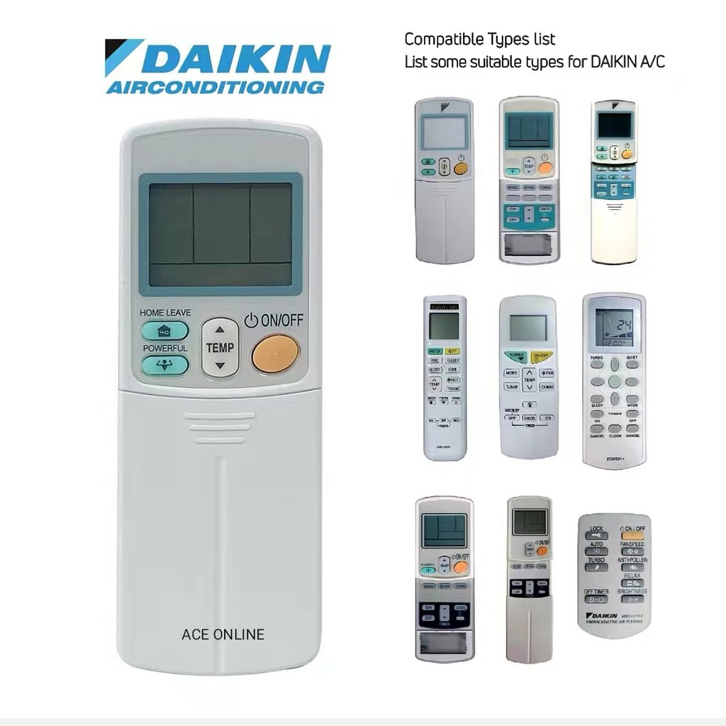 รีโมทคอนโทรลทดแทน OEM สากลสําหรับ DAIKIN Aircond Air / Conditioner (KS-DK02V)