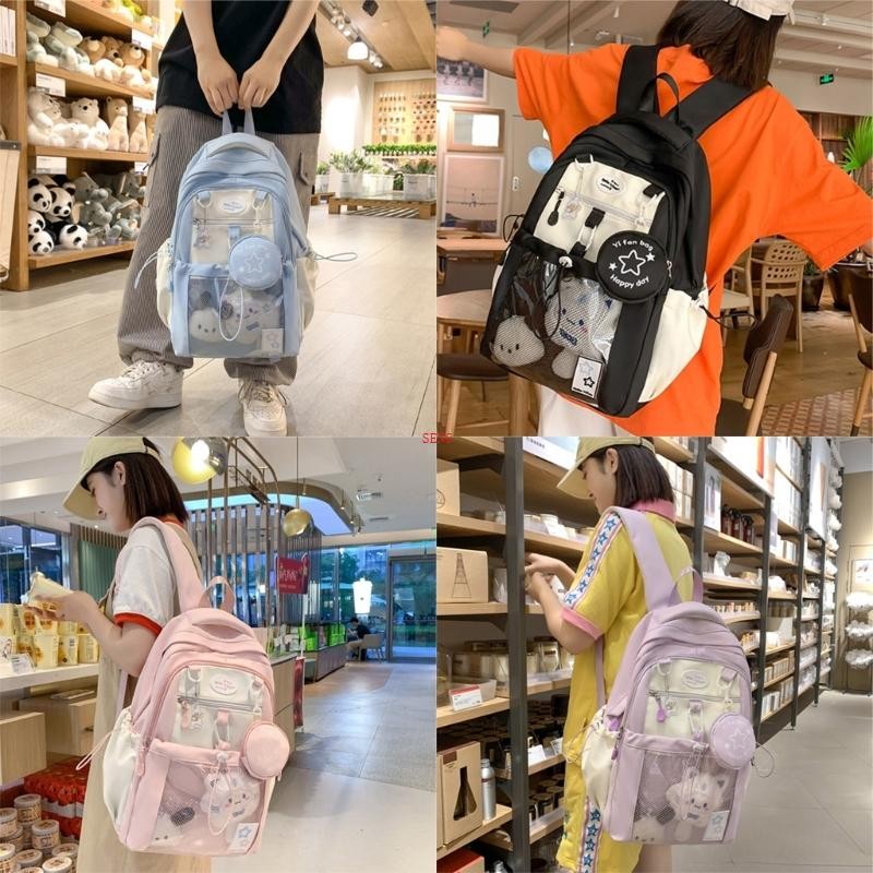 Seng Stylish Ita Bag Backpack Ergonomic School Bag Daypack สําหรับการเดินทางและโรงเรียน