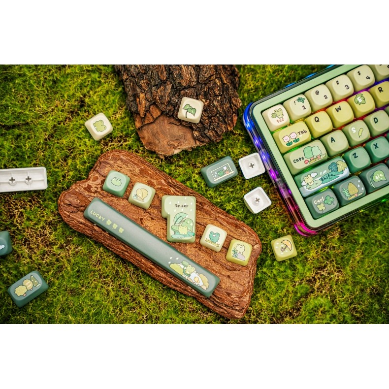 Kiiboom Rain Frog PBT key cap โรงงานเดิมน่ารัก 68/75/98 คีย์บอร์ดแบบกลไก 137 ครบชุด - รูปที่ 6