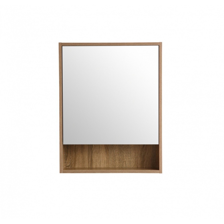 Ghouse Online Verno ตู้กระจกแขวนผนััง รุ่น เนปป้า 0310-105  ขนาด 55x70x13 ซม. สีไม้ สินค้าขายดี!