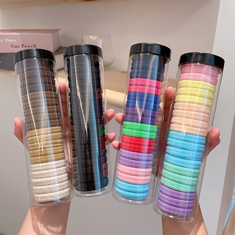 ยางรัดผมแฟชั่น 20,50,100 ชิ้น ชุดยางรัดผม ยืดหยุ่นสูง ไม่กินผม ไม่ดึงผม ใส่สบาย คละสี สีพาสเทล