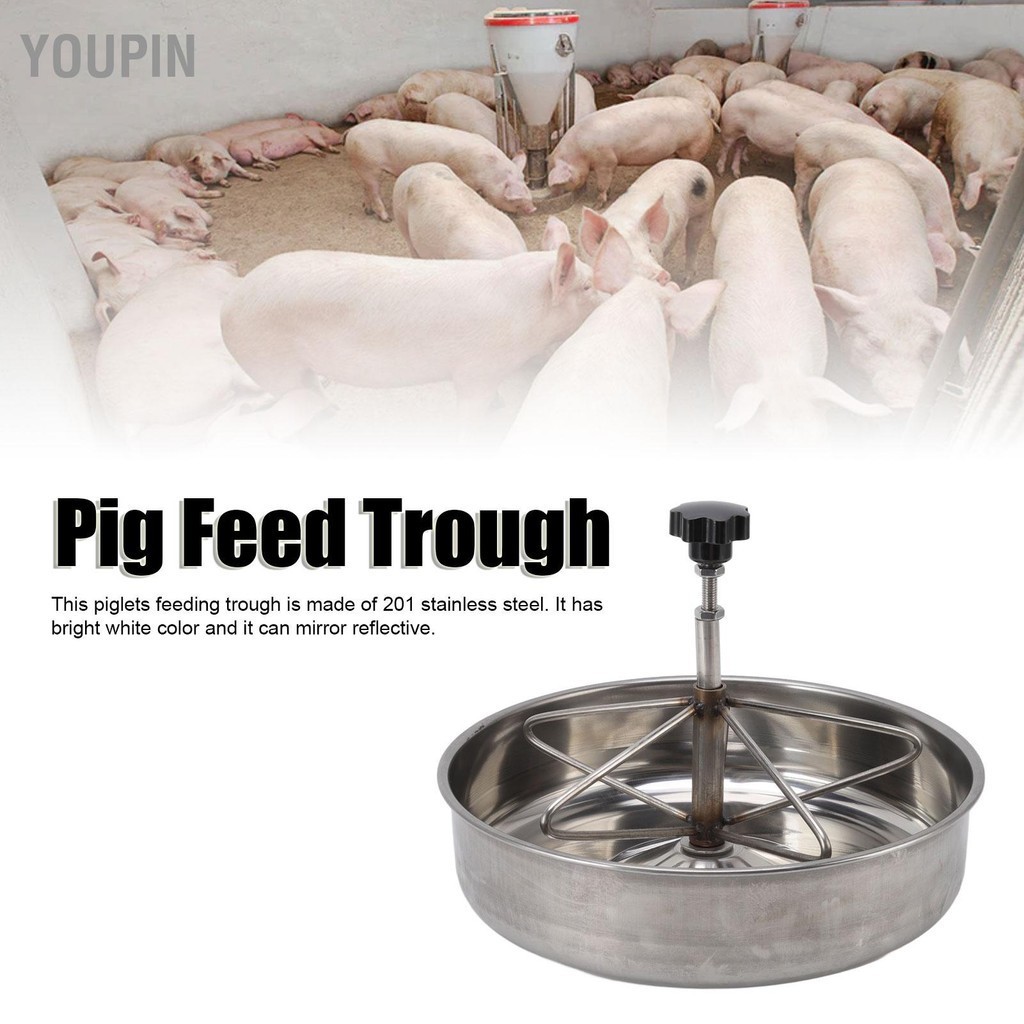 Youpin สแตนเลสลูกสุกรให้อาหารรางแผ่นหมูฟีดรางฟาร์มสัตว์สัตว์ปีกปศุสัตว์ให้อาหารเครื่องมือ