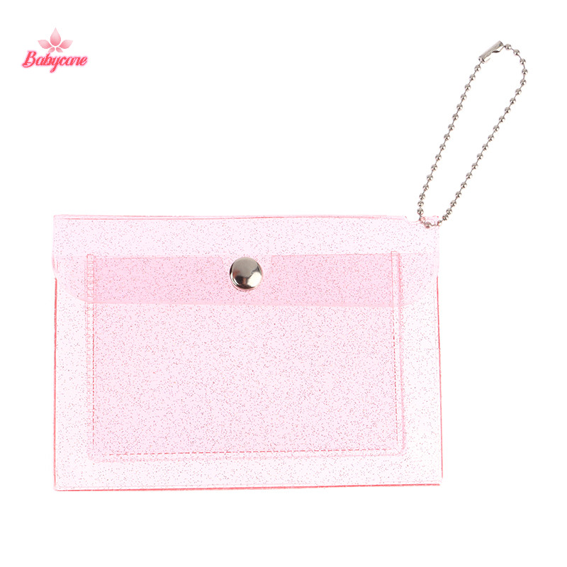 Byce> ใหม่ กระเป๋าสตางค์ PVC ใส กันน้ํา สําหรับใส่บัตรเครดิต บัตรประจําตัวประชาชน 1 ชิ้น