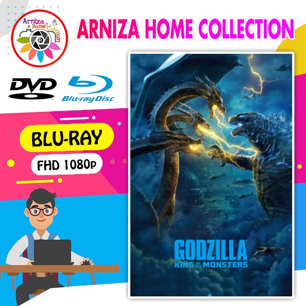แผ่น DVD เทปคาสเซ็ต Godzilla Bluray King of the Monsters
2019