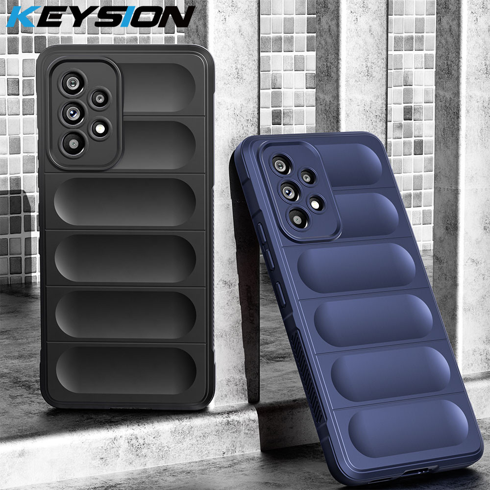 Keysion เคสโทรศัพท์ซิลิโคน TPU แบบนิ่ม กันกระแทก กันลื่น สําหรับ Samsung A53 5G A73 A33 A23 Galaxy M32 M12