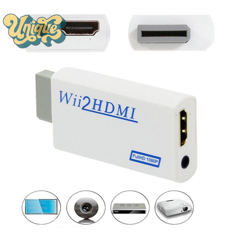 (Unique) HD Wii To 1080P/720P Upscaling Converter Adapter Connector พร้อม 3.5 มม.ใหม่