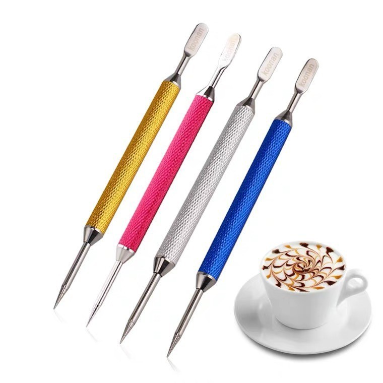 เข็มวาดลายกาแฟ Latte art pen สแตนเลสแท้ ไม่เป็นสนิม
