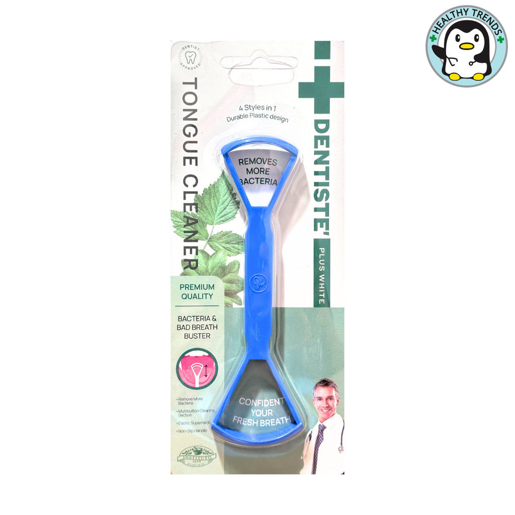 Dentiste Plus White Tongue Cleaner ชุดทำความสะอาดลิ้น ใช้ได้ 2 ด้าน เดนทิสเต้ [HT]