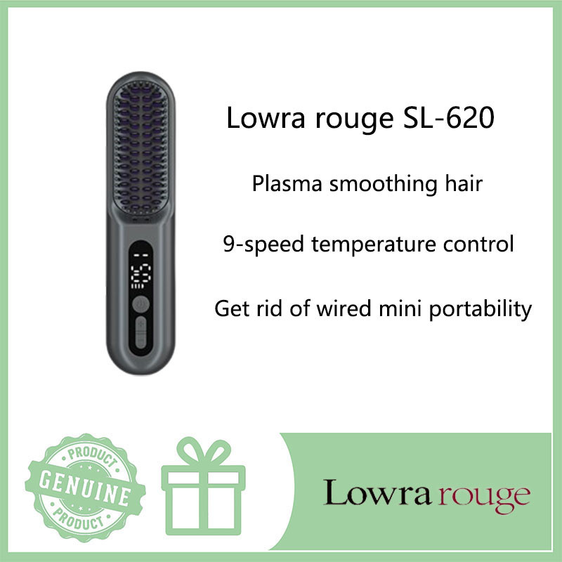 Lowra rouge SL620 ไอออนลบไร้สาย แบบพกพา 360 ° หวีผมตรง ป้องกันผมดัด