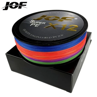 Jof สายเอ็นตกปลาถัก PE 500 มม. 300 ม. 100 ม. 12 เส้น