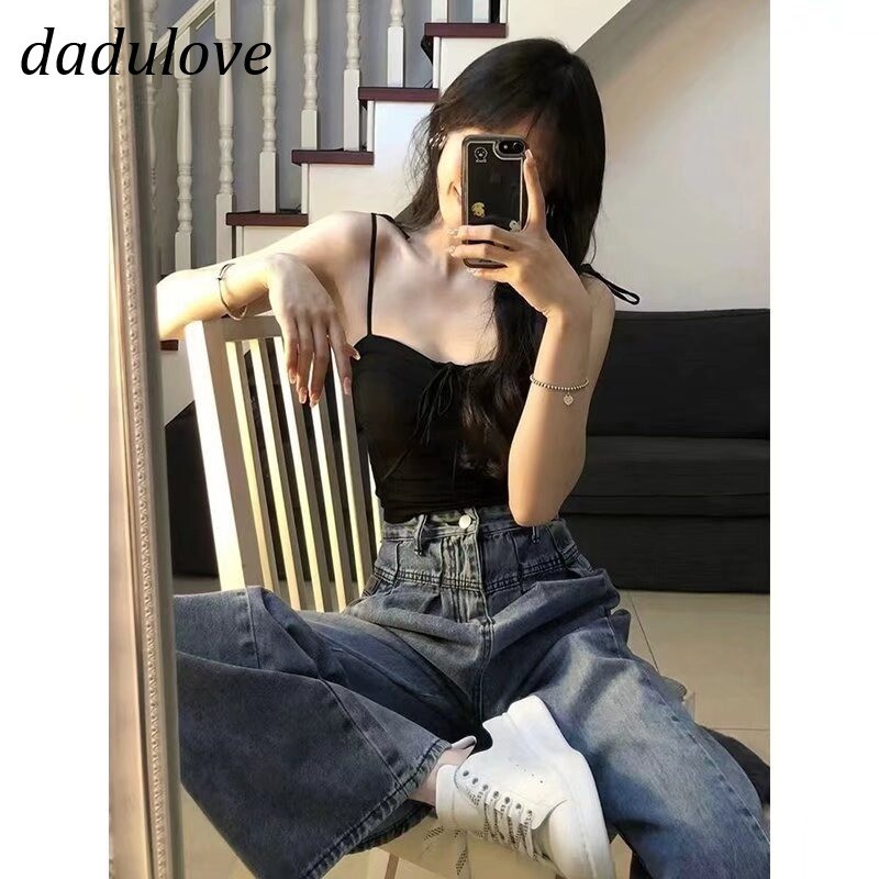 DaDulove New American Ins High Street Retro Jeans Niche High Waist Loose Wide Leg Pants plus Size Trousers