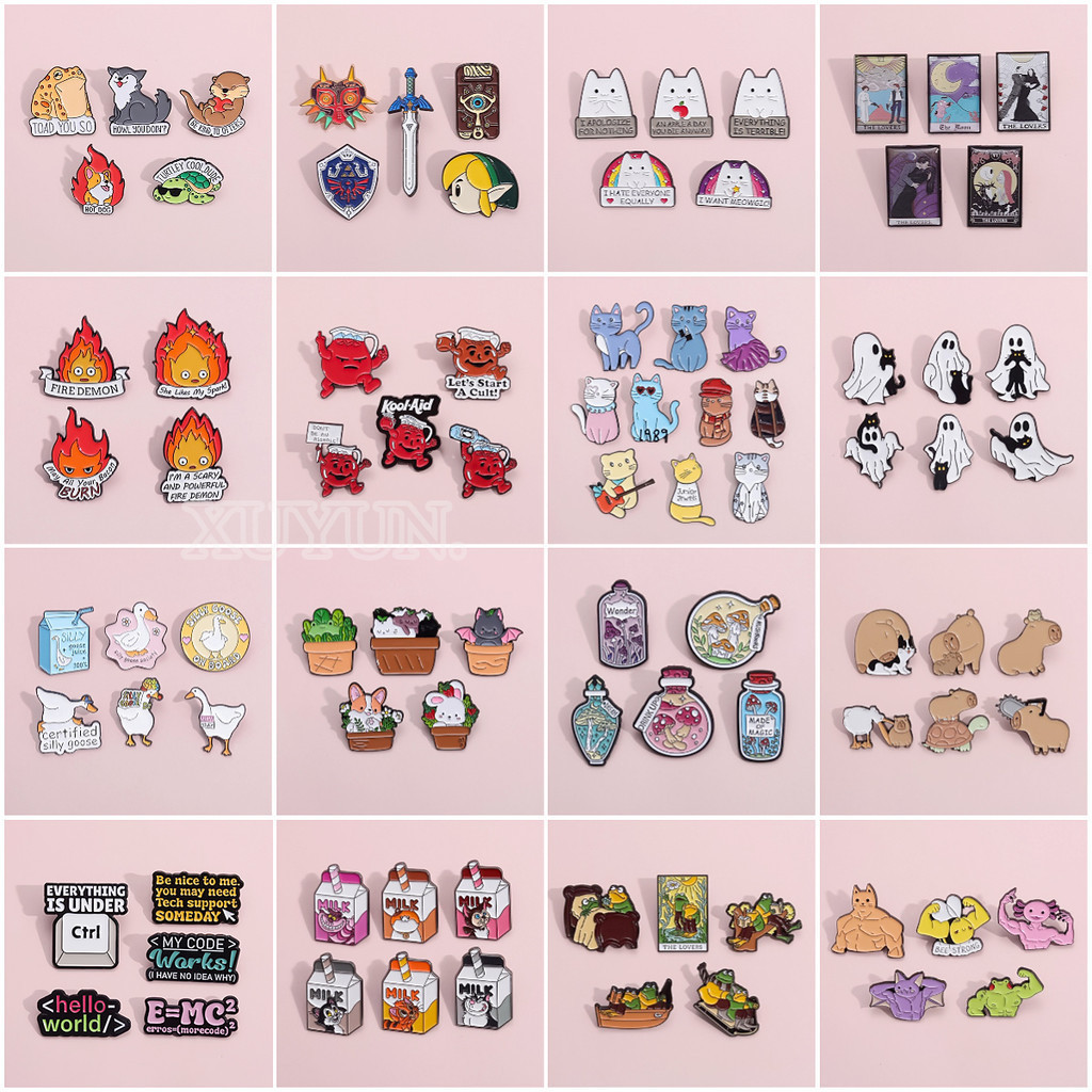 เข็มกลัด รูปเกมแอนิเมชั่น เครื่องประดับ สําหรับเพื่อน 2-6 ชิ้น ต่อชุด