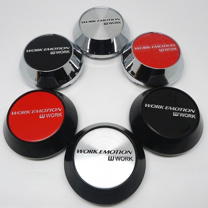 KLL 4pcs 65 มม.สําหรับ WORK EMOTION W WORK ล้อ Center Hub Cap ครอบคลุมรถจัดแต่งทรงผมป้ายสัญลักษณ์โลโ