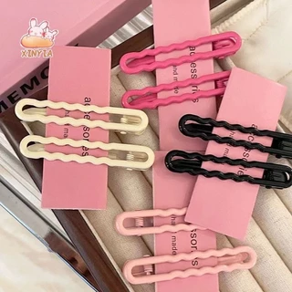 🌷XINYIA🌷กิ๊บติดผมโลหะ สีแคนดี้ น่ารัก หน้าม้า ด้านข้างหยัก สีแคนดี้ เครื่องประดับผม สไตล์เกาหลี สําหรับผู้หญิง