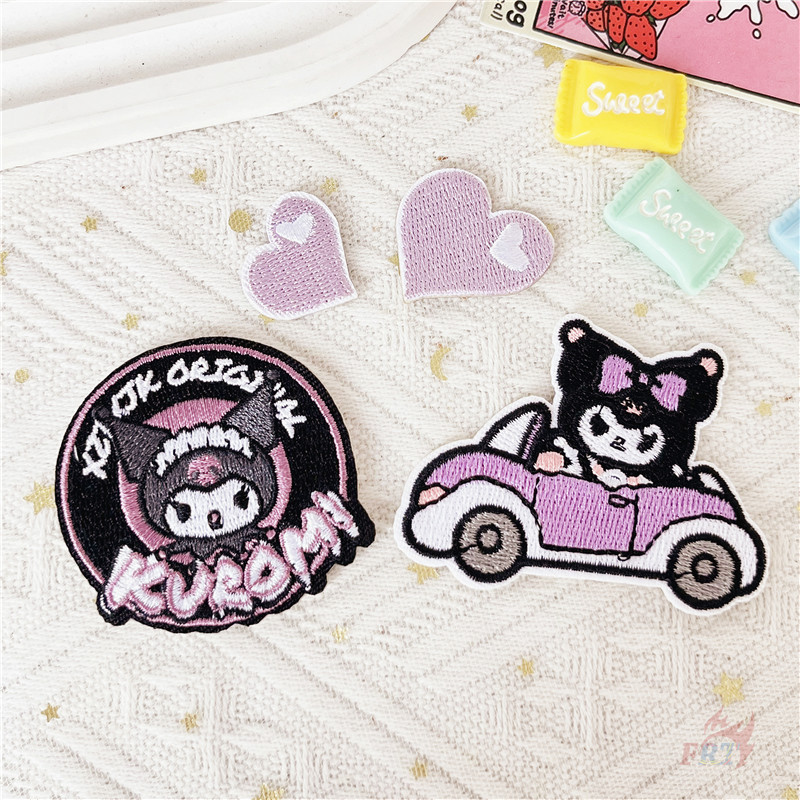 รักคุโรมิ! แผ่นสติกเกอร์ มีกาวในตัว แผ่นแพทช์รีดติดเสื้อ ปักลาย DIY สําหรับตกแต่งเสื้อผ้า กระเป๋า 1 ชิ้น