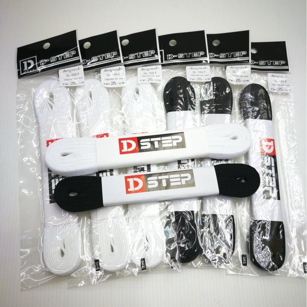 เชือกผูกรองเท้า (วงรี150ซม.) D-Step เชือกผูกรองเท้า ยาวพิเศษ 150 ซม. แบบวงรี