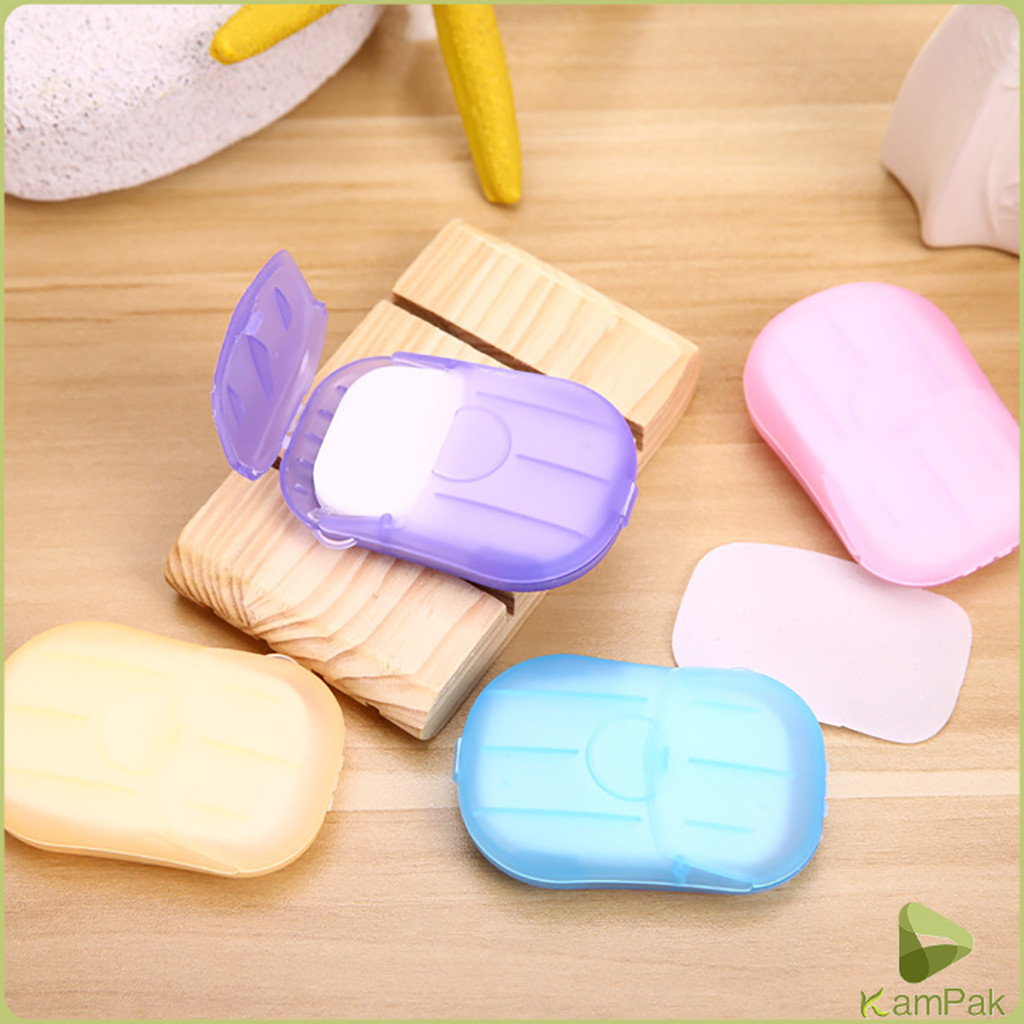KamPak สบู่เเผ่น แบบพกพา หอมกลิ่นกุหลาบ Paper soap