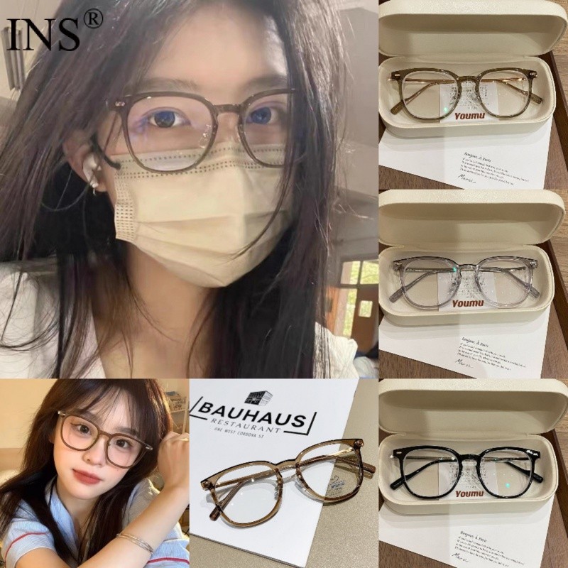 【พร้อมสต็อก】แว่นกรองแสง แว่นตาสายตาสั้น 0°-600° ป้องกันรังสี กรอบเหลี่ยม แฟชั่นสำหรับผู้ชาย และผู้หญ