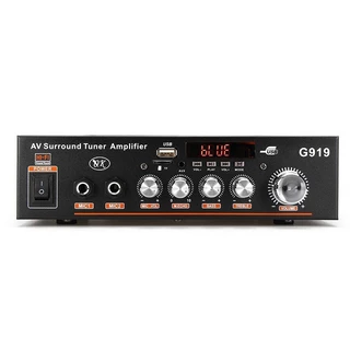 12V DC 220V เครื่องขยายเสียงมินิบลูทู Bluetooth-ใช้งานร่วมกับสเตอริโอ Mini Amplificador เครื่องขยายเสียง FM SD HIFI 2CH