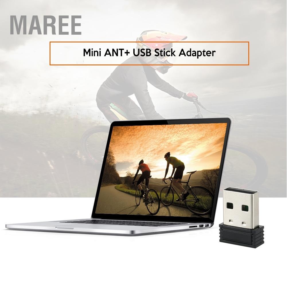MAREE ตัวรับสัญญาณ USB ANT เข้ากันได้กับอุปกรณ์เสริมการปั่นจักรยานคอมพิวเตอร์จักรยาน Garmin