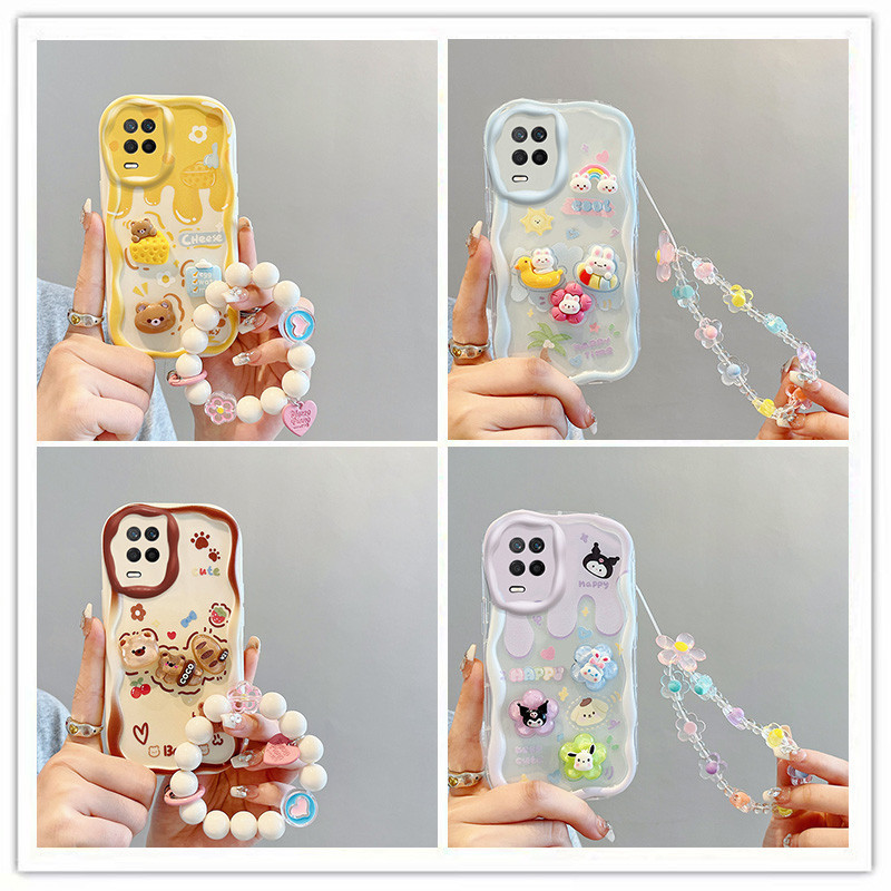 เคส oppo a54 เคสโทรศัพท์มือถือ ลายตุ๊กตา 3D สีครีม สําหรับ 4g